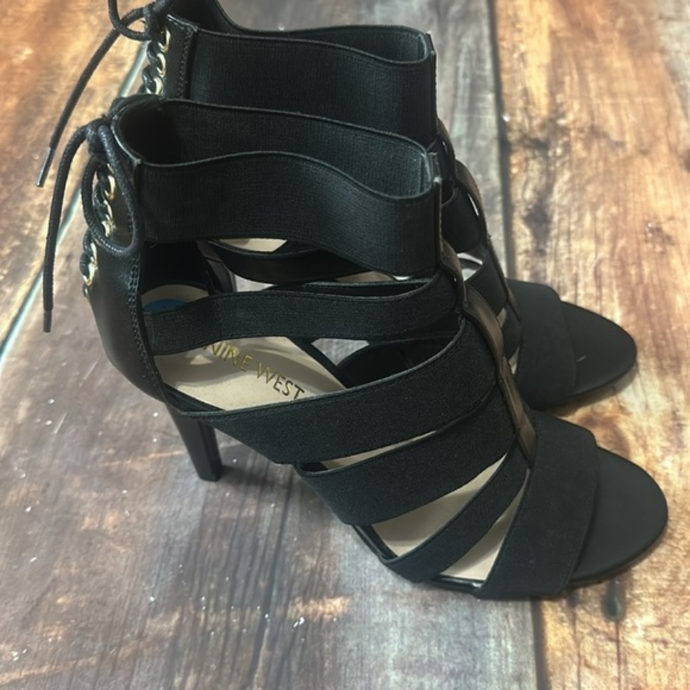 Nine West Women’s Black Strappy Women's Heels NWOB 7.5M